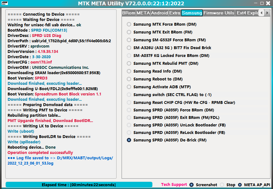 Download MTK Auth Bypass Tool V72 | MTK META MODE UTILITY V72