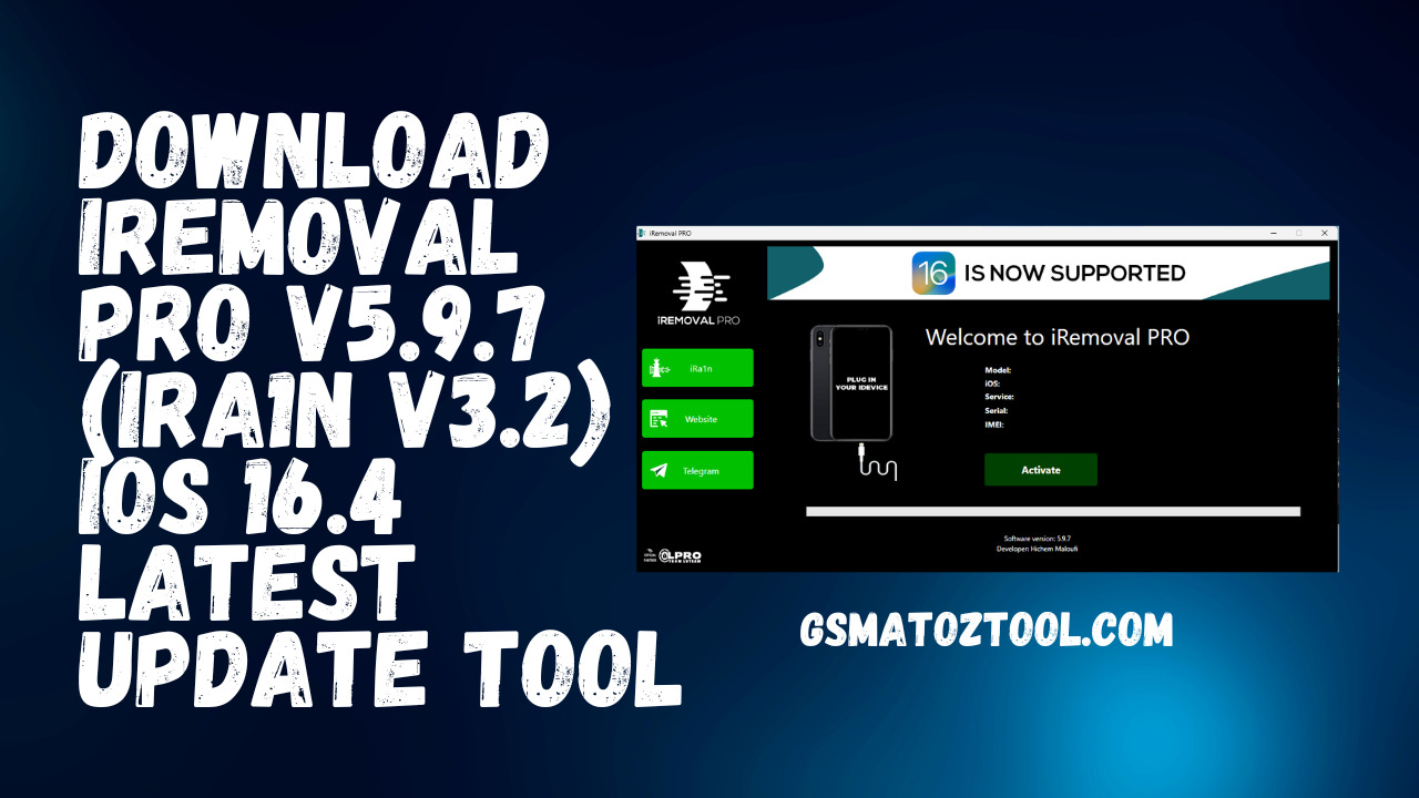 Download iremoval pro v5. 9. 7 (ira1n v3. 2) icloud bypass tool
