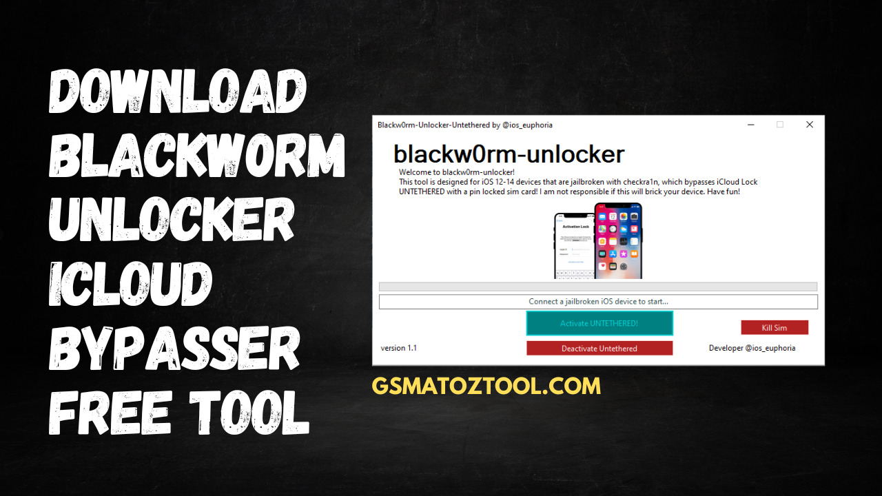 Download blackw0rm unlocker icloud bypasser free tool