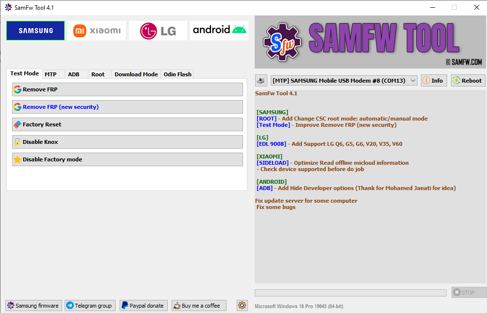 Samfw tool download