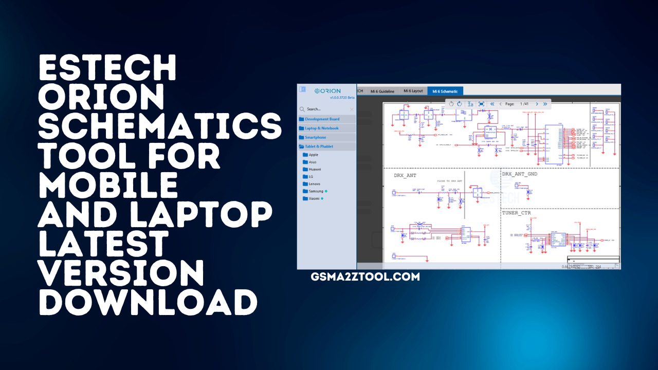 Estech Orion Schematics Tool For Mobile and Laptop Download