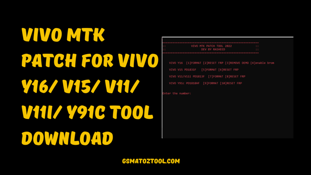 Vivo mtk patch for vivo y16 v15 v11 v11i y91c tool download