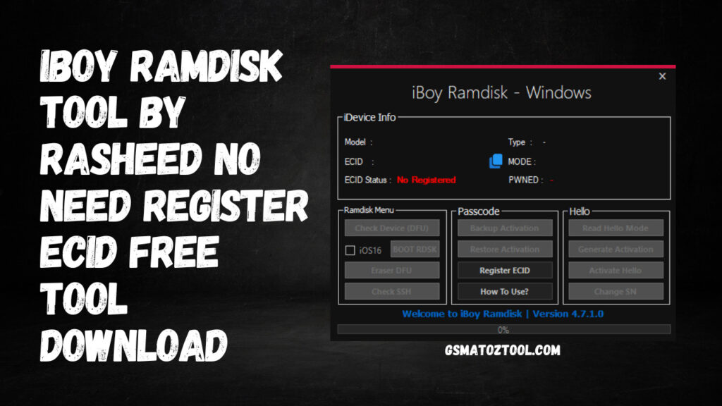 Iboy ramdisk tool ios 15 16 bypass unlimited free icloud unlock windows tool