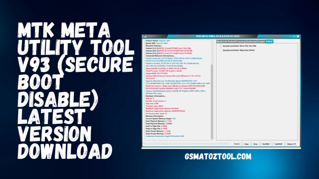 Mtk meta utility tool v93 (secure boot disable) latest version download