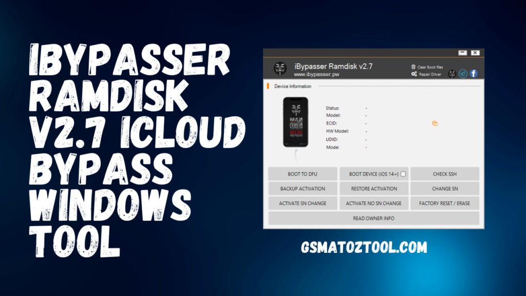 Ibypasser ramdisk v2. 7 icloud bypass windows tool