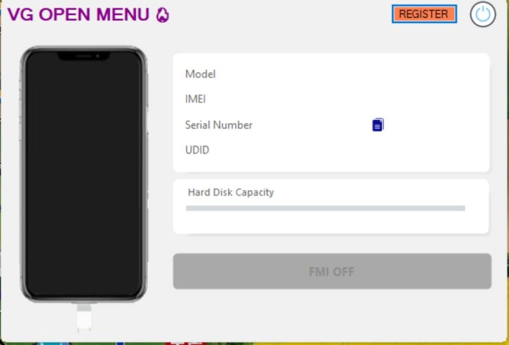 Vg open menu tool Vg open menu tool