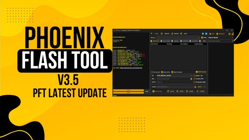 Phoenix flash tool v3. 6