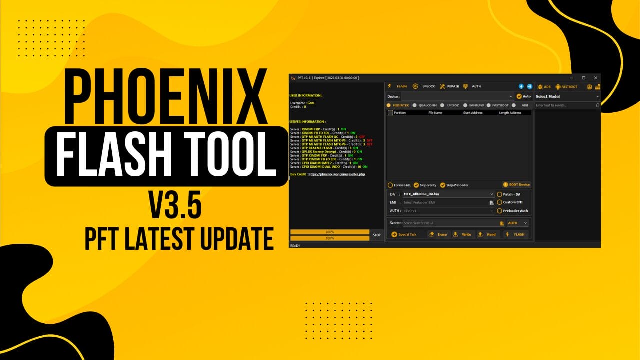 Phoenix flash tool v3. 5