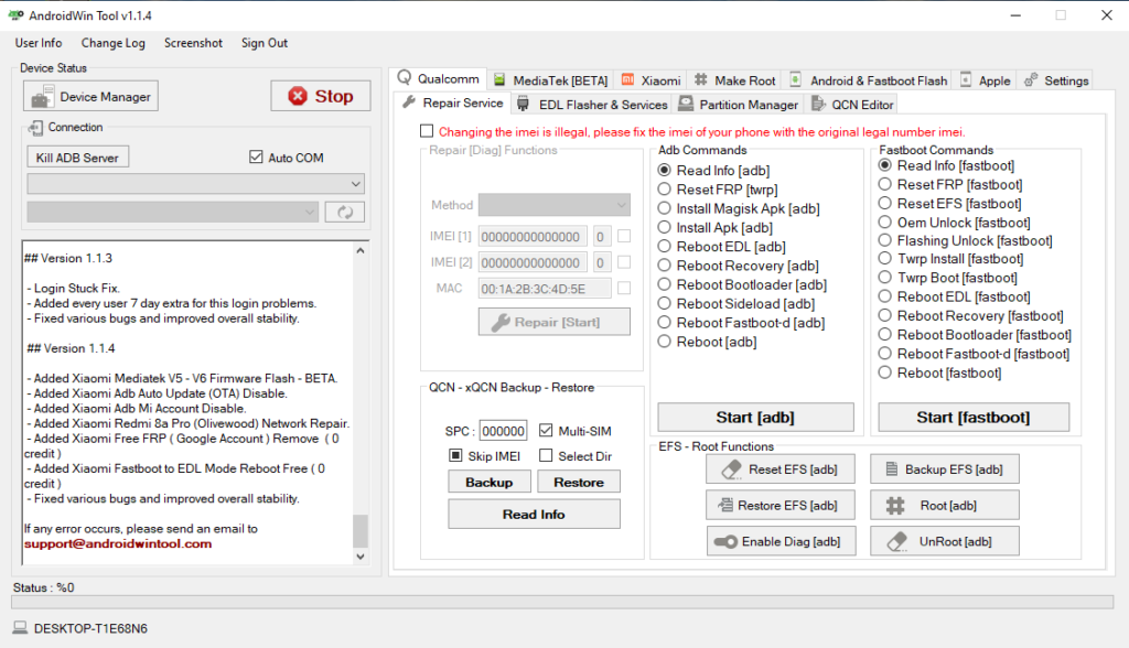 Android win tool v1. 1. 4 unlocking & flashing android device 1 Win android tool v1. 1. 4