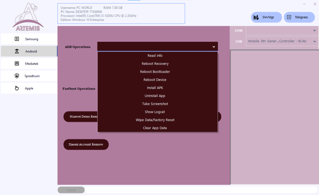 Artemis tool samsung android and apple free download 3 Artemis tool