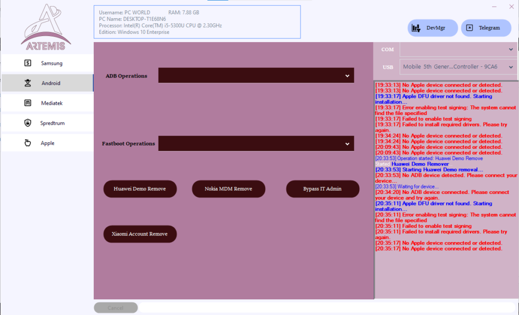 Artemis tool samsung android and apple free download 5 Artemis tool