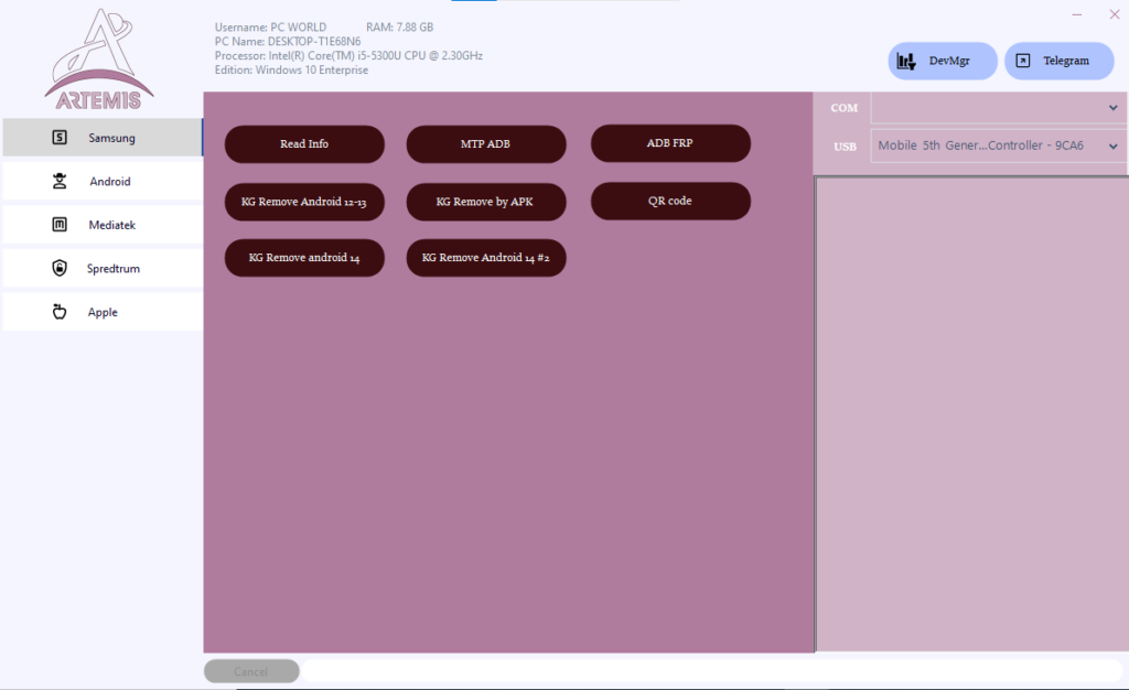 Artemis tool samsung android and apple free download 2 Artemis tool