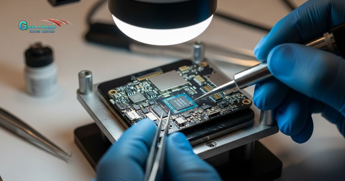 Professional Methods To Recover Data From Dead Phones Showing Technician Using Recovery Software On Computer To Extract Files From Smartphone