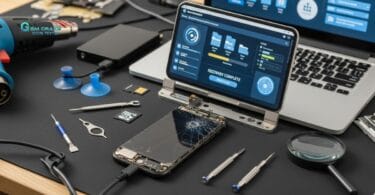 Recover data from dead phone without turning it on showing step by step recovery process using pc cable and software