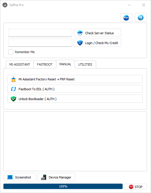 Safina pro tool latest version interface for mobile flashing and unlocking