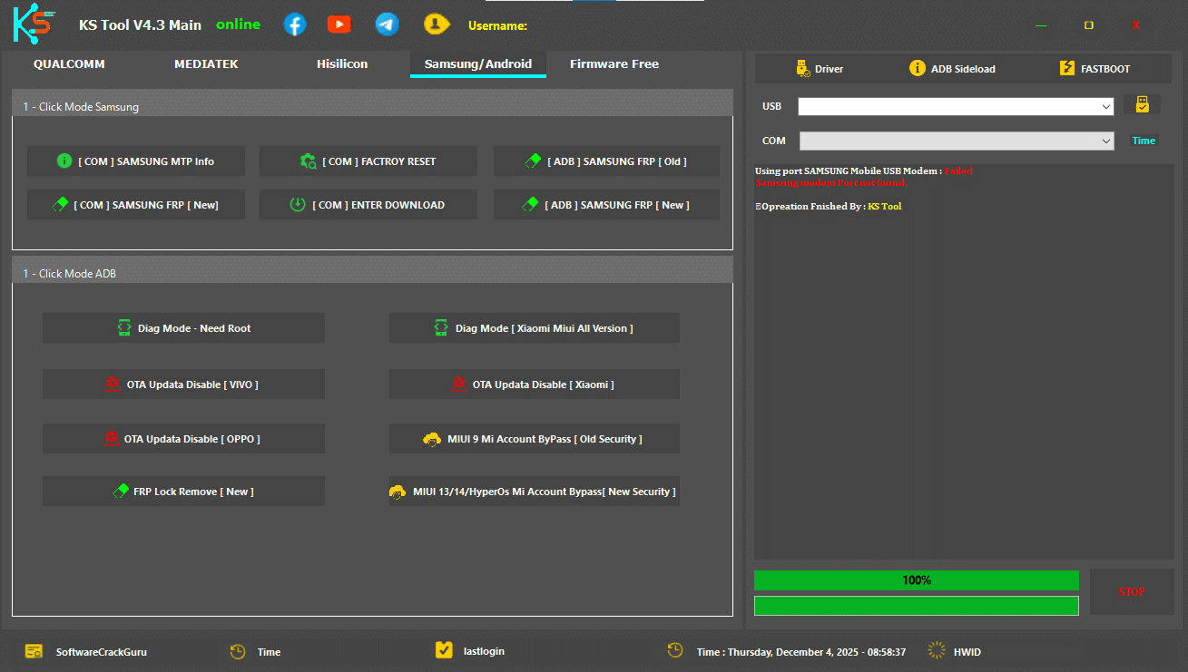 Ks tool v4. 3 main tool rar file for android flashing and repair