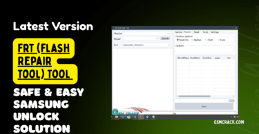 Frt tool v1. 7. 3 software interface showing available features and options.