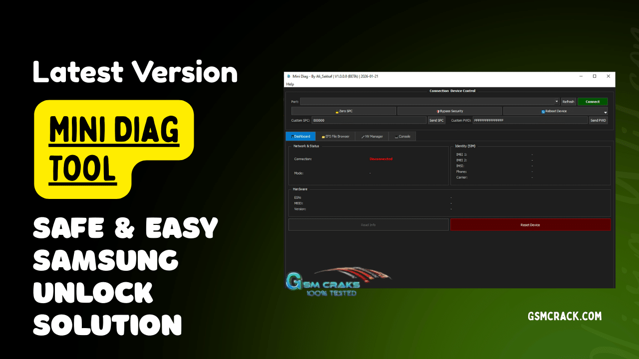 Mini diag tool interface showing security / access functions on a smartphone