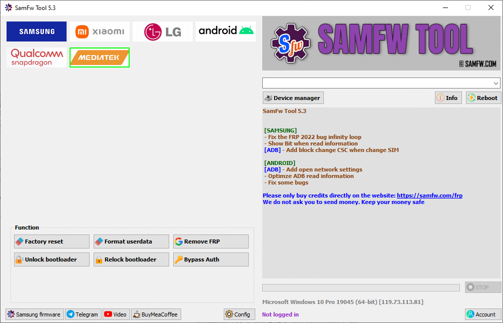 Samfw tool v3. 31 download for samsung frp and flashing