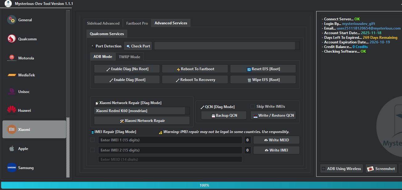 Mysterious dev tool apk interface for android device diagnostics and utility functions