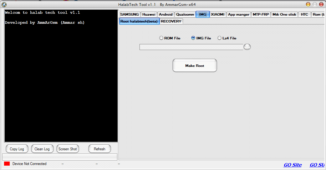 Halabtech tool v1. 16 interface showing mobile repair and frp unlock features