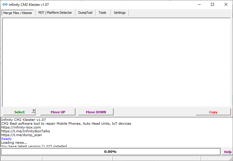 Kleister and pdt platform detector tool v1. 0. 7 latest version free download 2 Kleister and pdt platform detector tool main interface showing device detection and platform information panel