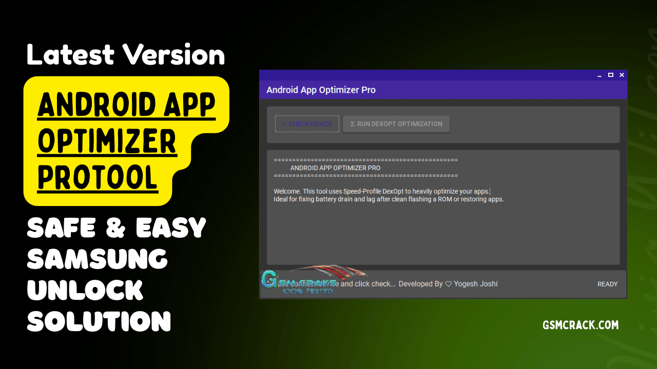 Android app optimizer protool