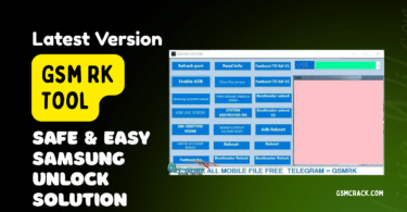 Gsm rk tool v1 latest version interface for android device repair and flashing functions