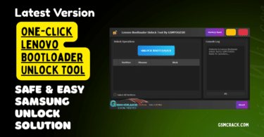 One click lenovo bootloader unlock tool interface for unlocking lenovo device bootloader