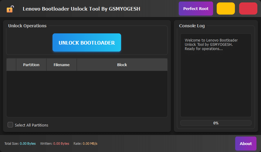 Oneplus 8 bootloader unlock file tool interface on windows for unlocking oneplus 8 bootloader.