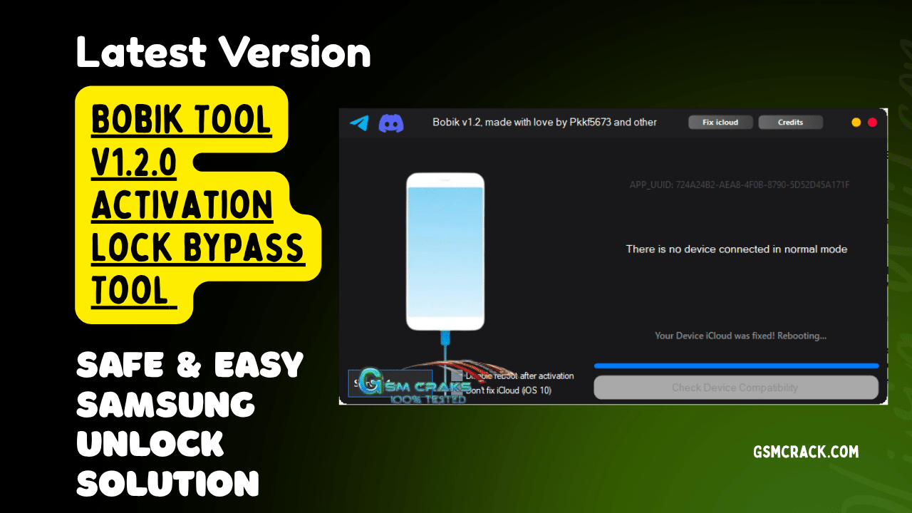 Bobik tool v1. 2. 0 activation lock bypass tool