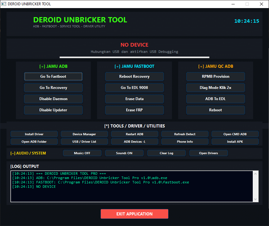 Deroid unbricker tool pro v1. 0 latest version free download 2 Unbrick android tool interface for repairing and restoring bricked android devices